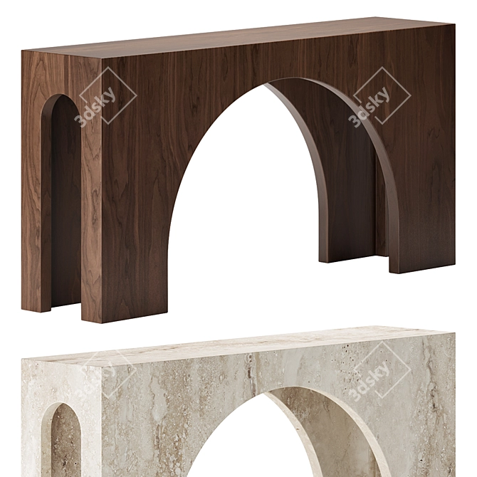 Elegant FAUSTO Console - Four Hands 3D model image 1