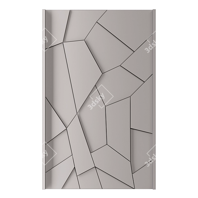 American Walnut 3D Wall Panel 3D model image 5