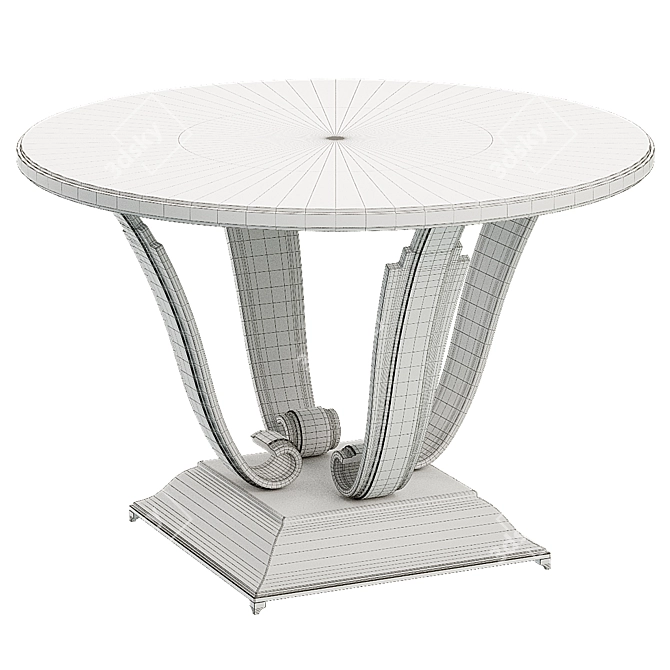 Elegant Dining Table, Model "QUATTRO 3D model image 2