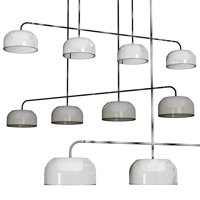 Sleek Aromas Pendant Light 3D model image 2