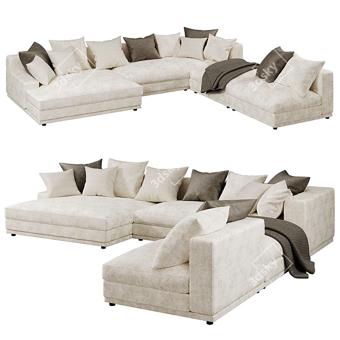 Contemporary Modular Sofa Vancouver 3D model image 2