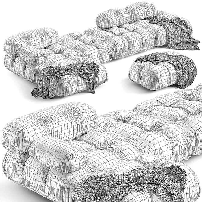 Modular Design Camaleonda Sofa Set 3D model image 5