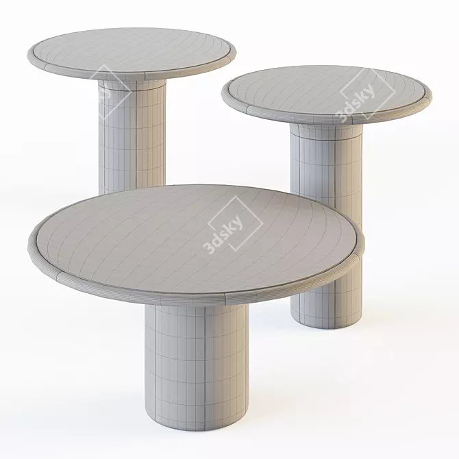 Sleek ECHO Side Tables by COR 3D model image 2