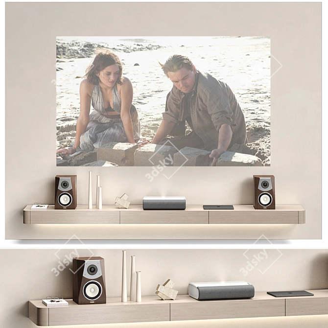 Samsung Laser Projector TV Wall 3D model image 1