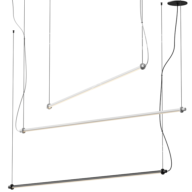 Modern LED Aluminium Pendant Lamp 3D model image 3