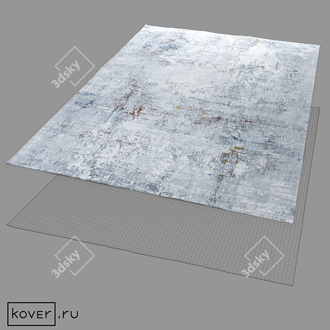 Modern Abstract Design Rug "GALATA 3D model image 2