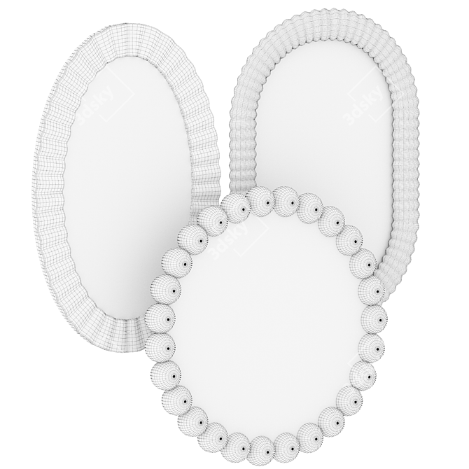 Cazarina Mirror Set Collection 3D model image 3