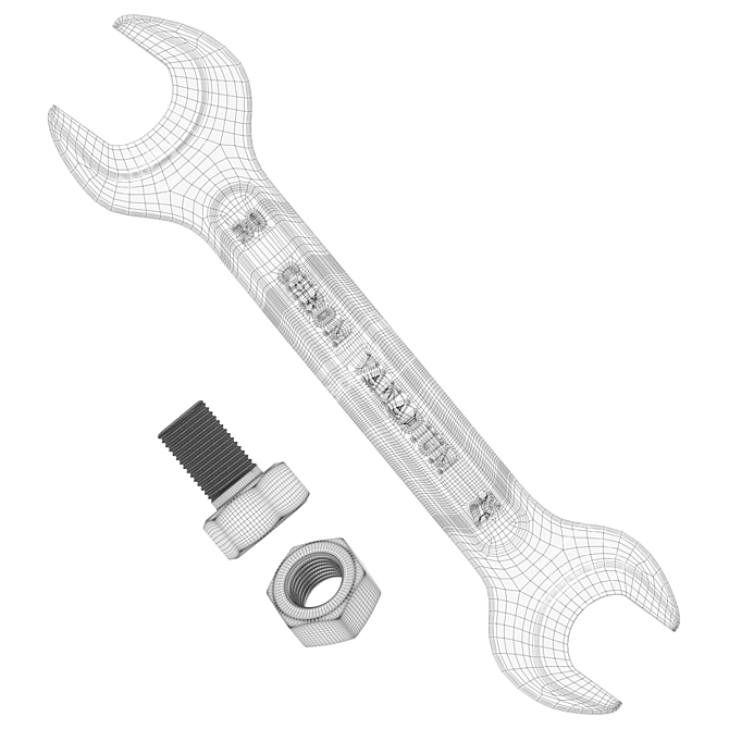 Chrome-Vanadium Wrench Kit 3D model image 3