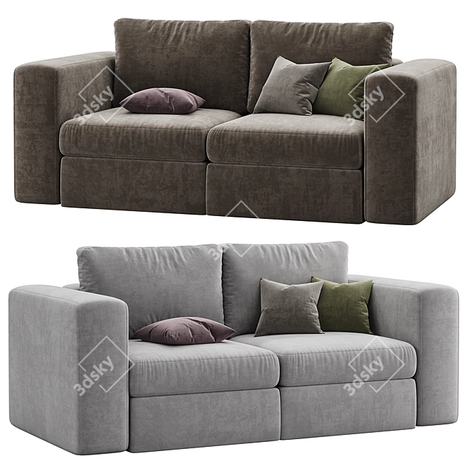 Collin Foam Comfort Two-Piece Sofa 3D model image 1