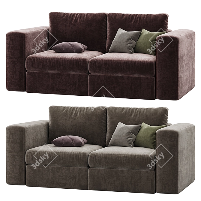 Collin Foam Comfort Two-Piece Sofa 3D model image 3