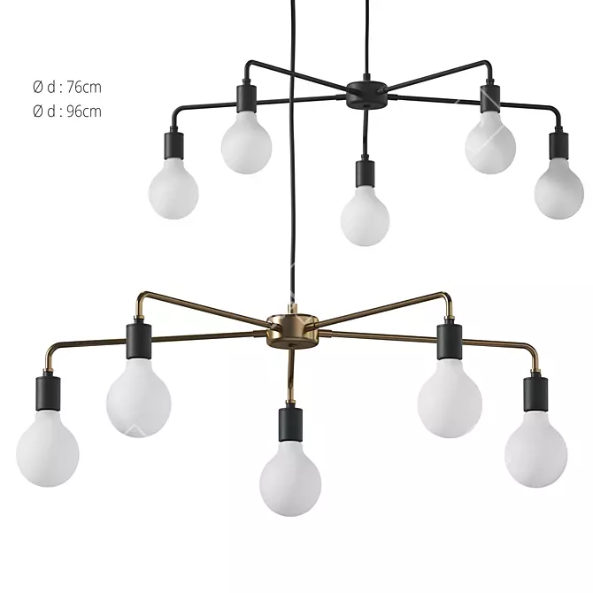 Tribeca Chambers Chandelier, Menu 3D model image 1