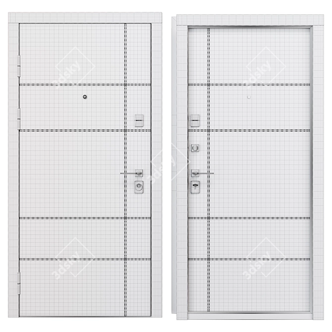 Metal Entry Door MG146 (MAGDA) 3D model image 4