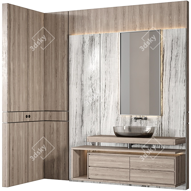 Customizable Bathroom Furnishings 3D model image 1