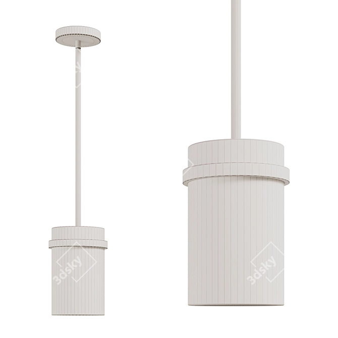Elegant Glass Pendant Light 3D model image 2