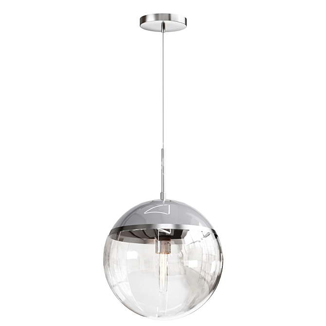 Glass Globe Pendant Chandelier 3D model image 3