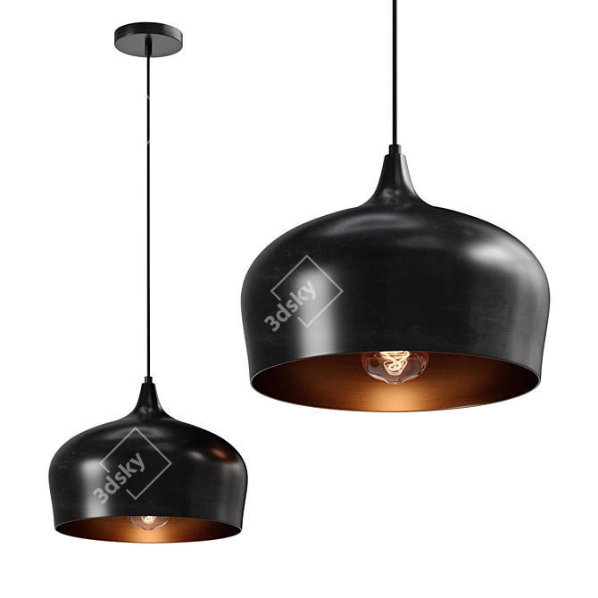 Margo Metal Pendant Light 3D model image 1