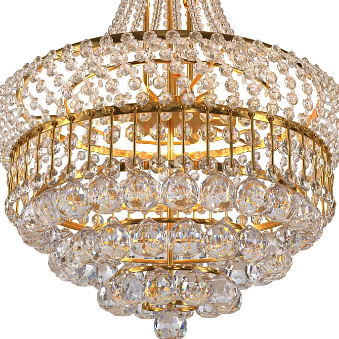 Empire Crystal Chandelier, Golden Finish 3D model image 3