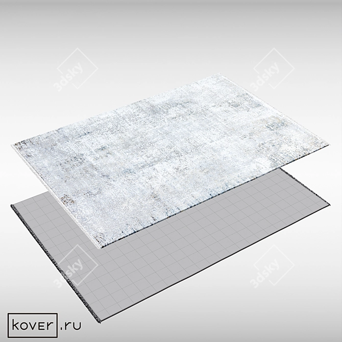 Elegant Abstract Olimpos Rug 3D model image 2