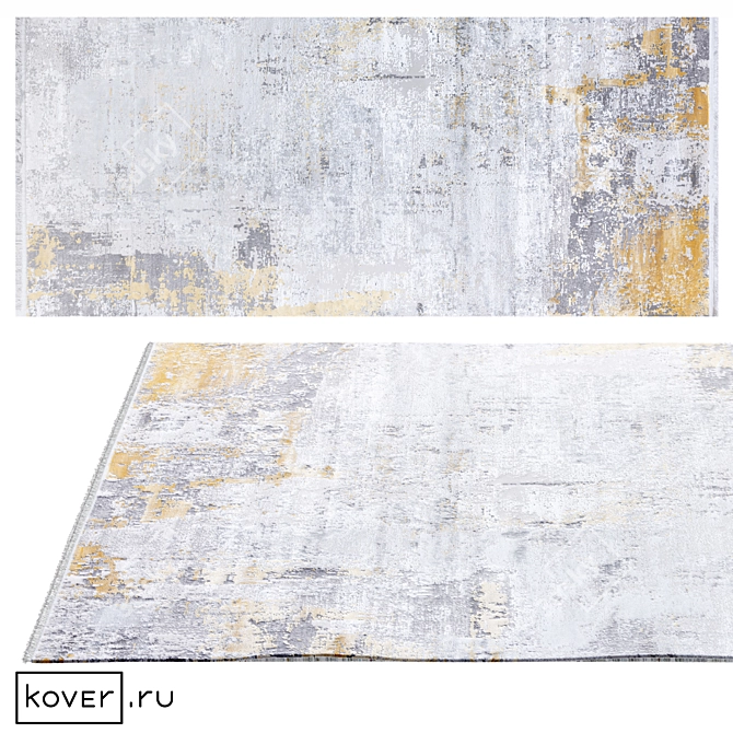 OLYMPOS 1091-GRI Modern Abstract Rug 3D model image 1