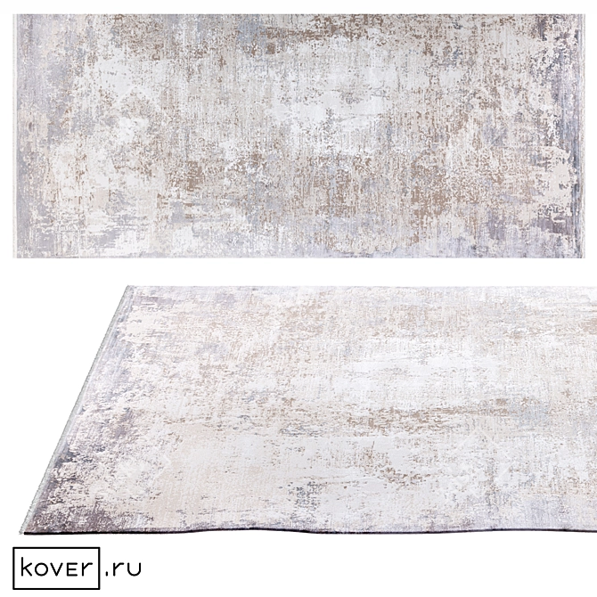 Modern Abstract Beige Sirius Carpet 3D model image 1