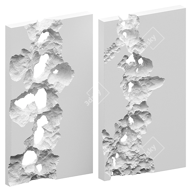 GeomIvory Set HIPOLY Relief 3D model image 1