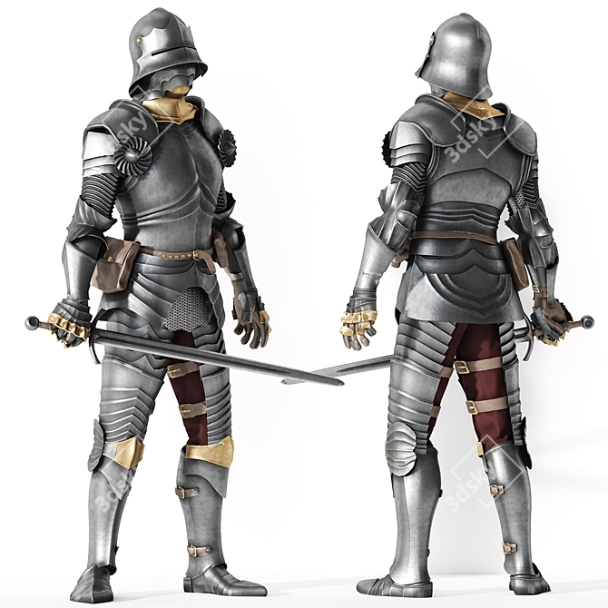 Gothic German Armor Replica 3D model image 2