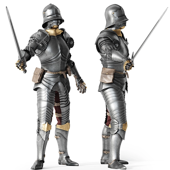 Gothic German Armor Replica 3D model image 3