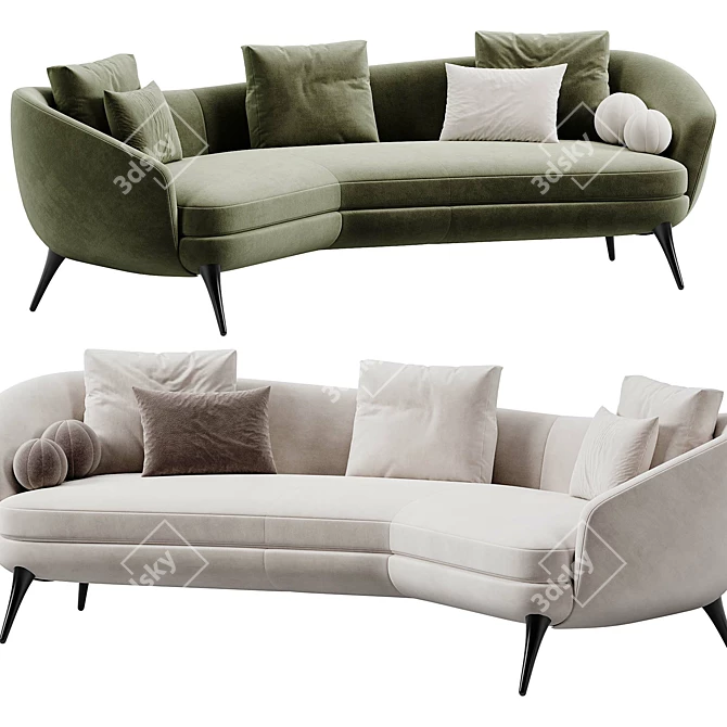 Elegant Raphael Sofa Minotti Design 3D model image 3