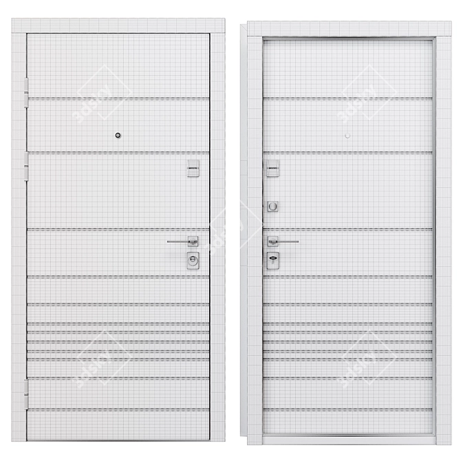 Magda MG 147 Metal Entry Door 3D model image 4