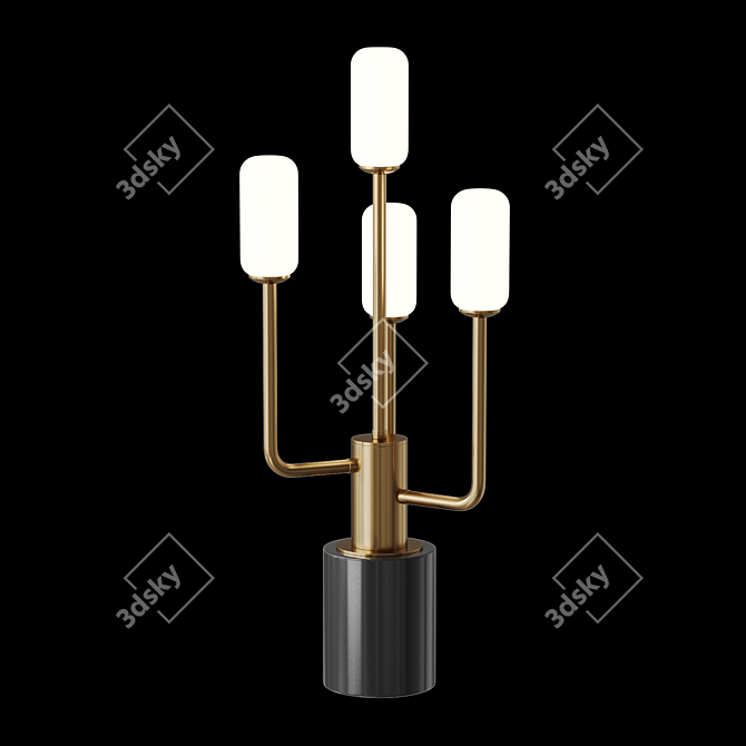 Modern Corner Lupin Table Lamp 3D model image 2