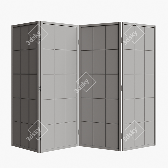 Japanese Style Folding Screen 3D model image 7