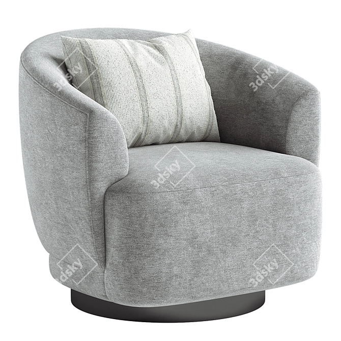 Cozy Contemporary COMO CLUB CHAIR 3D model image 4