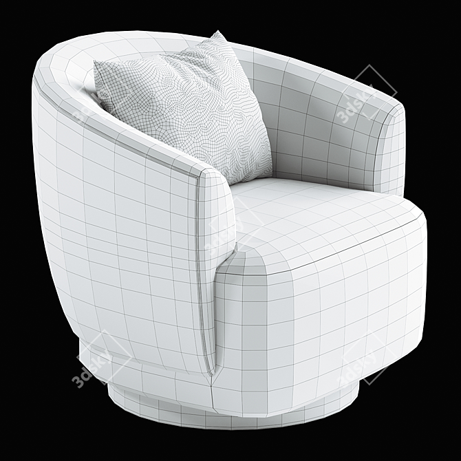 Cozy Contemporary COMO CLUB CHAIR 3D model image 7