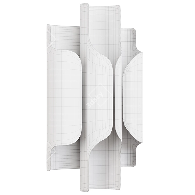 Epoxy Coated Nickel Metal Sconce 3D model image 3
