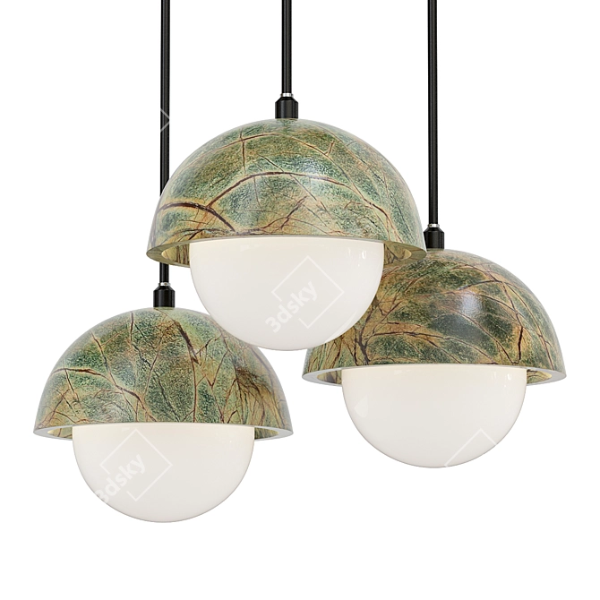 Marble Glass Pendant Light 3D model image 1