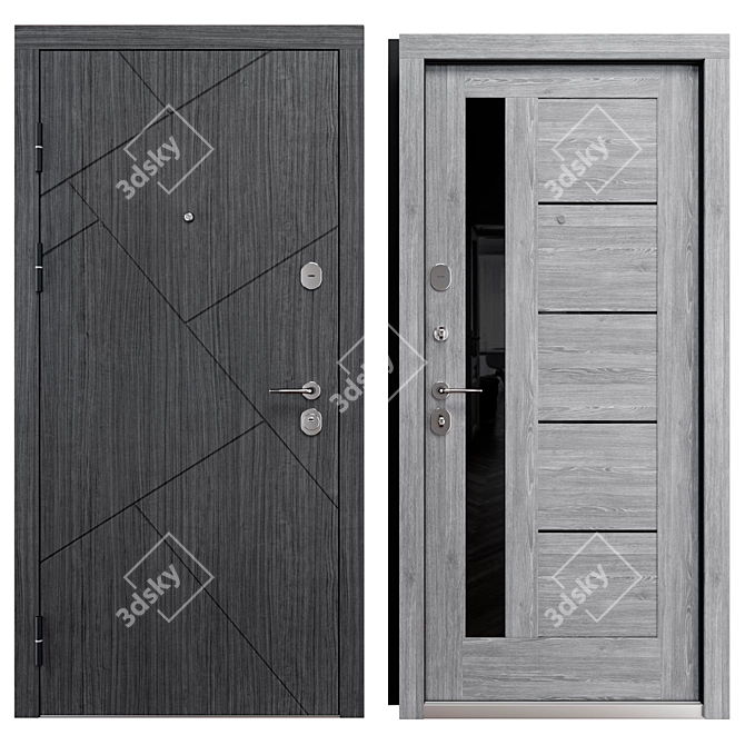 Metal Entry Door MG 157 3D model image 3