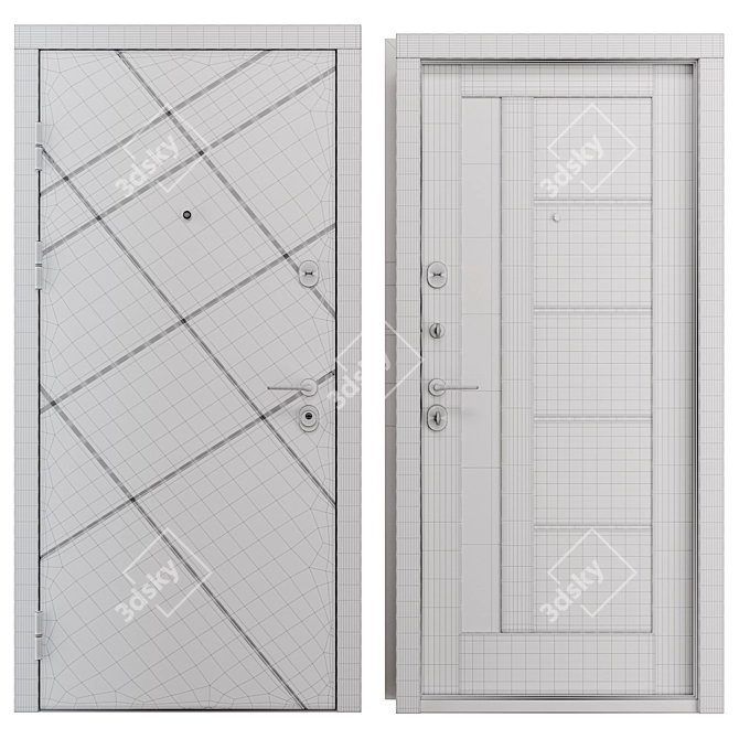 Metal Entry Door MG 157 3D model image 4