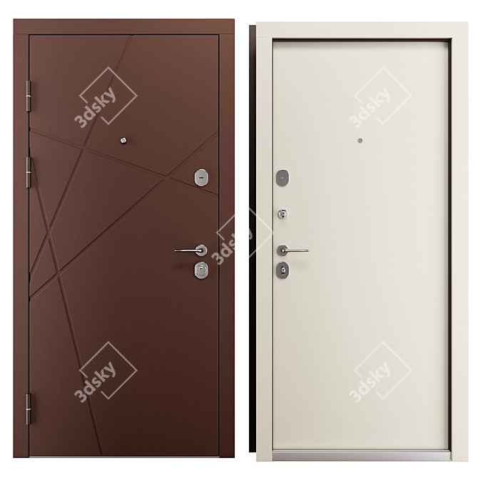 Metal Entry Door MG 169 3D model image 3