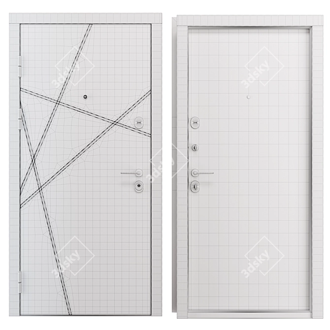 Metal Entry Door MG 169 3D model image 4