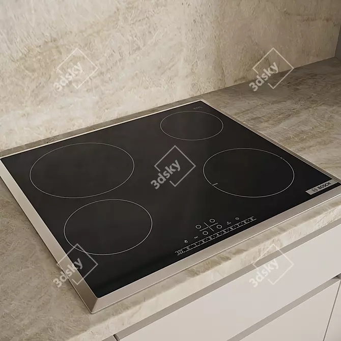 Modern Kitchen Model 15 Kit 3D model image 3