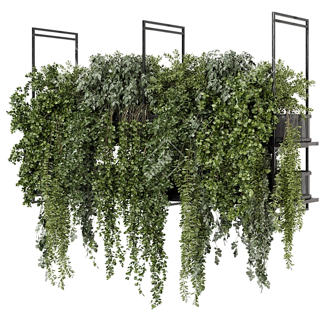 Metal Box Hanging Plant Set 3D model image 1