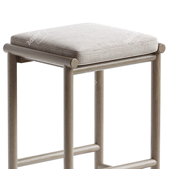 Stylish Avan Outdoor Bar Stool 3D model image 3