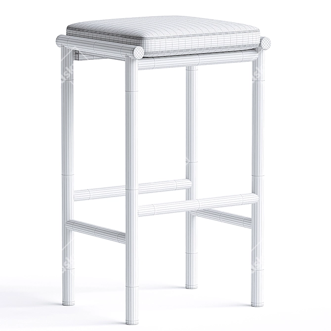 Stylish Avan Outdoor Bar Stool 3D model image 4
