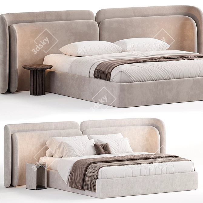 Elegant Valletta Bed 2015 Edition 3D model image 1
