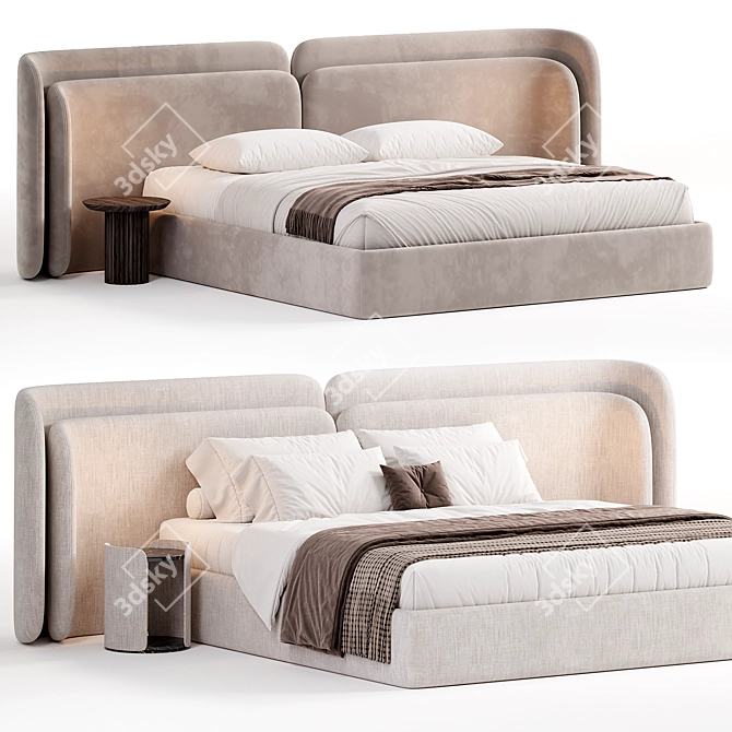 Elegant Valletta Bed 2015 Edition 3D model image 2