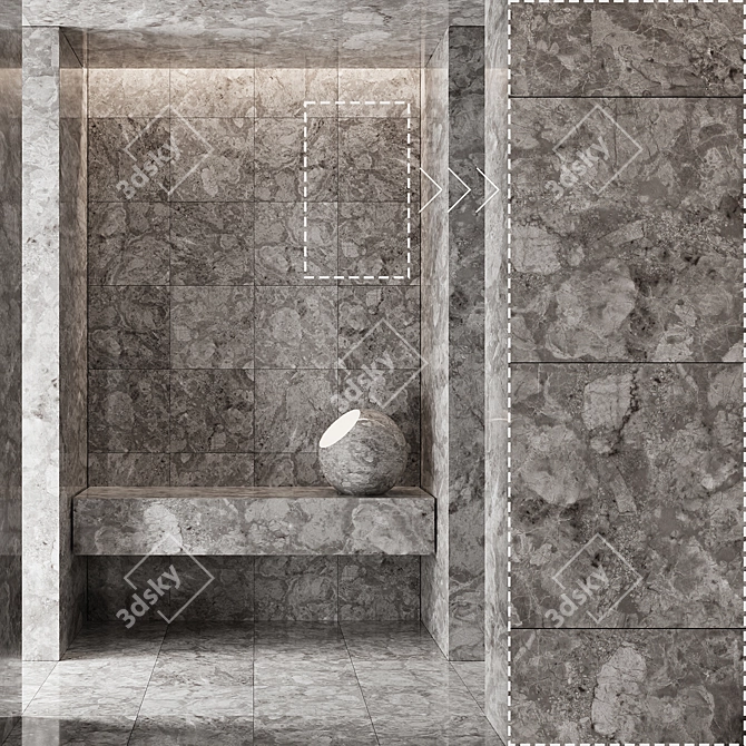 Corona Marble Panel Textures 3D model image 4