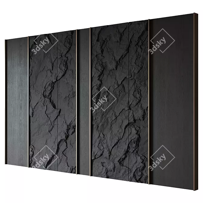 Rock Wall Panel, Large Size 3D model image 3