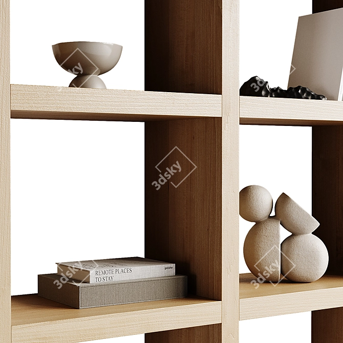 Decor Shelving with Books 3D model image 4