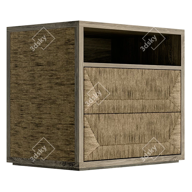 Modern Coastal Palecek Braxton Nightstand 3D model image 4