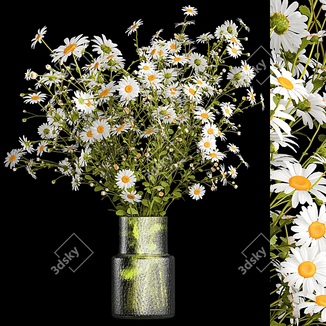 Summer Wildflower Bouquet Set 3D model image 1